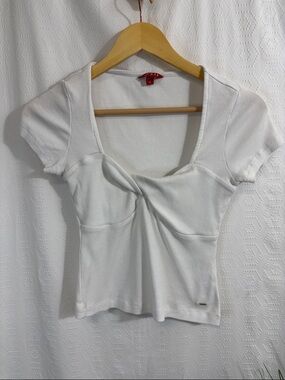 Guess ribbed cropped t shirt